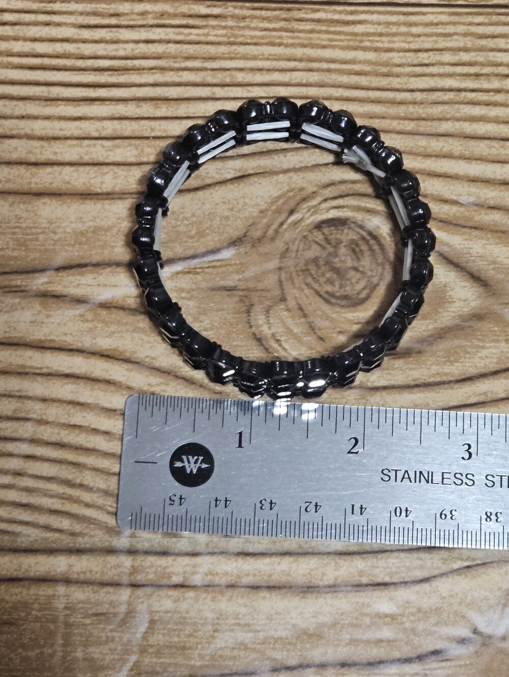 Black Gem stretch bracelet - Picture 3 of 4